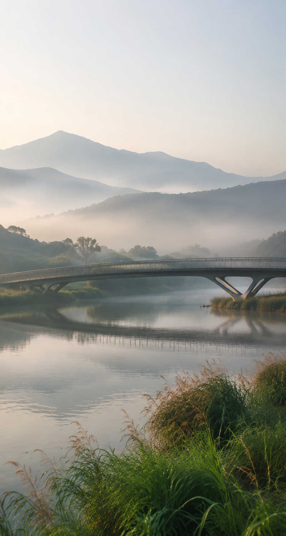 水墨雾桥长景 原图